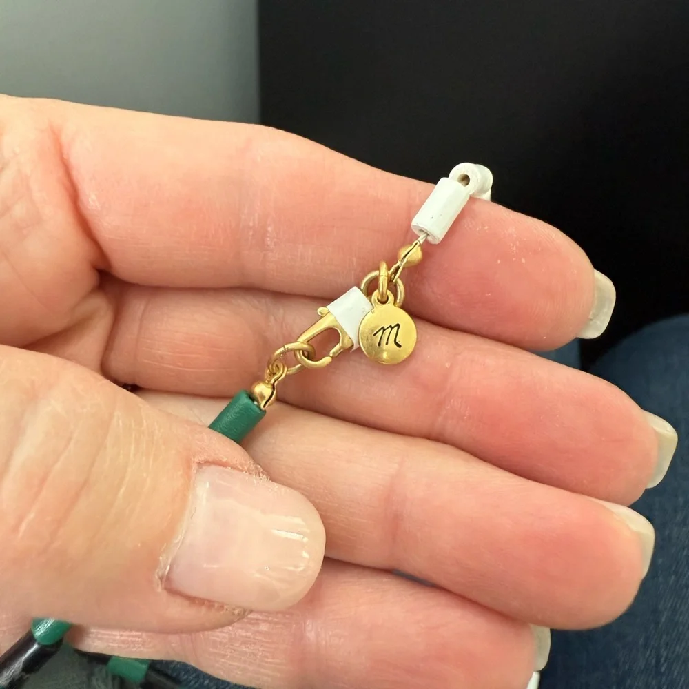 (38)Madewell NEW Multi color rainbow Charm necklace - Picture 3 of 3